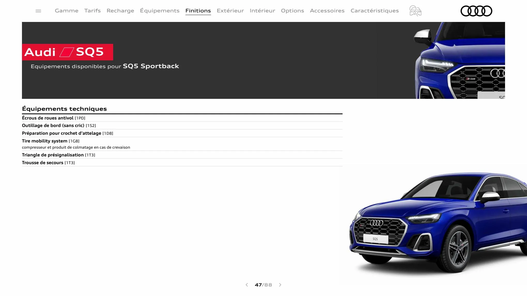 Catalogue Q5 Sportback, page 00047