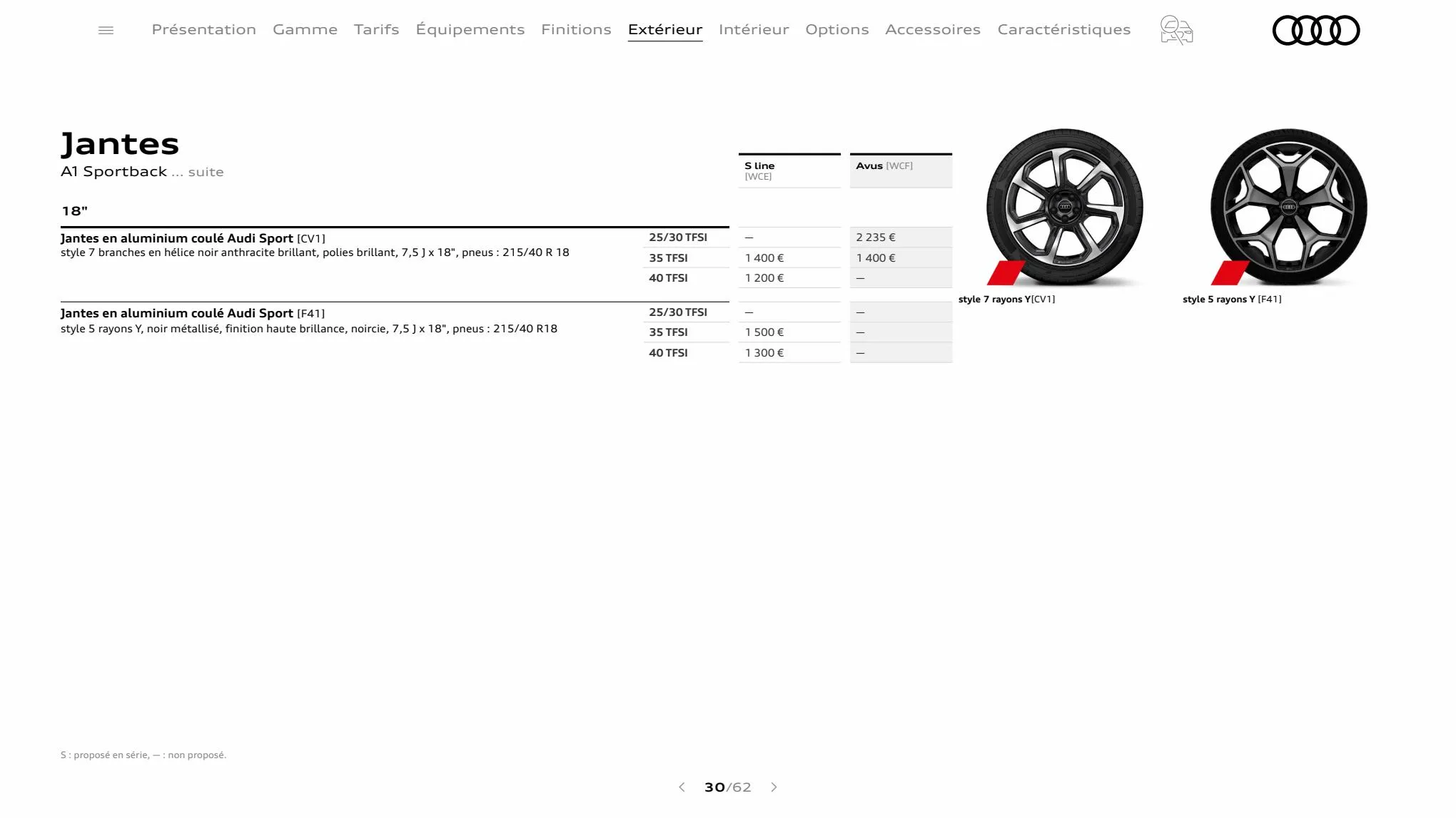 Catalogue A1 Sportback, page 00030