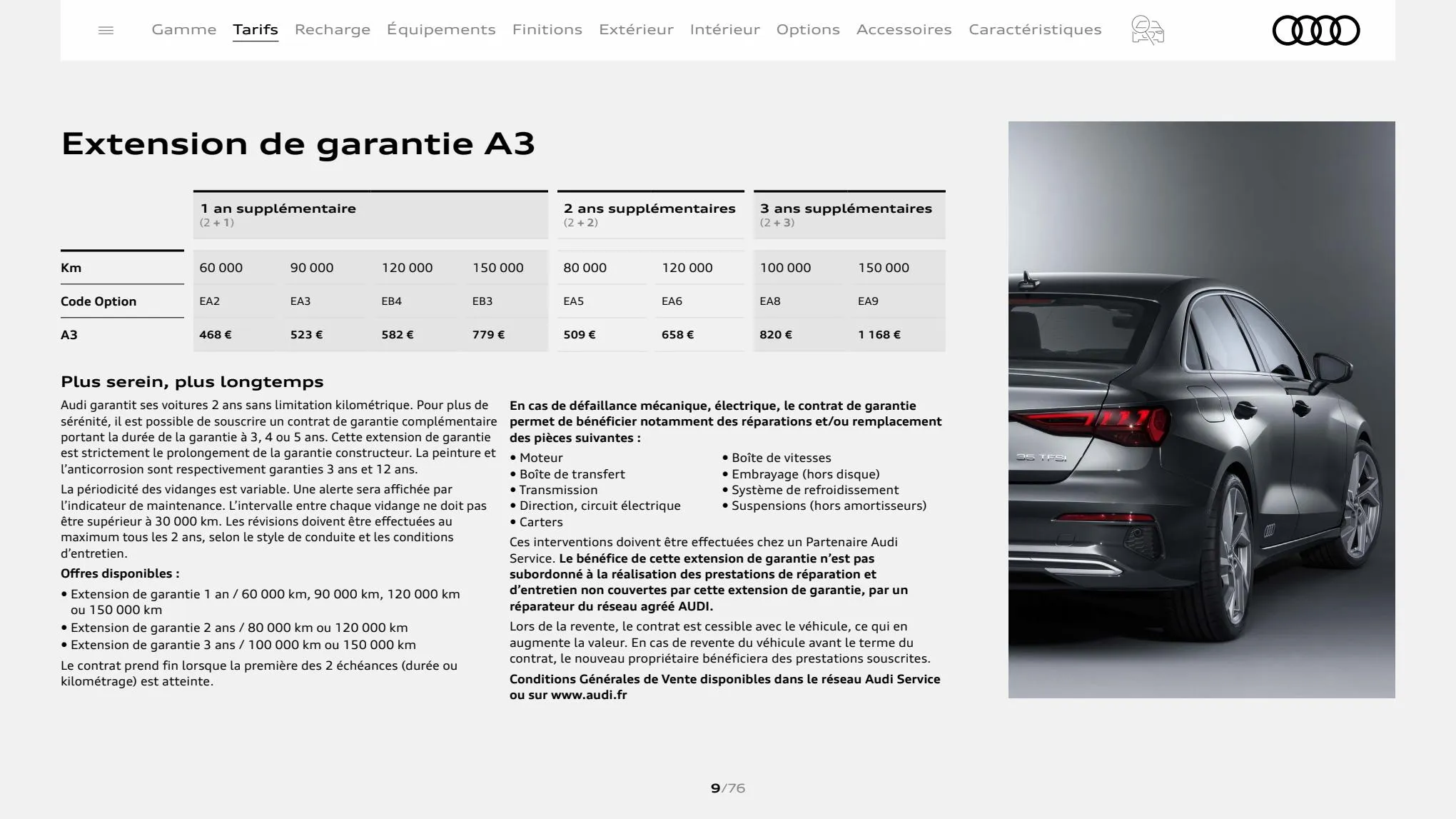 Catalogue A3 Sportback, page 00009