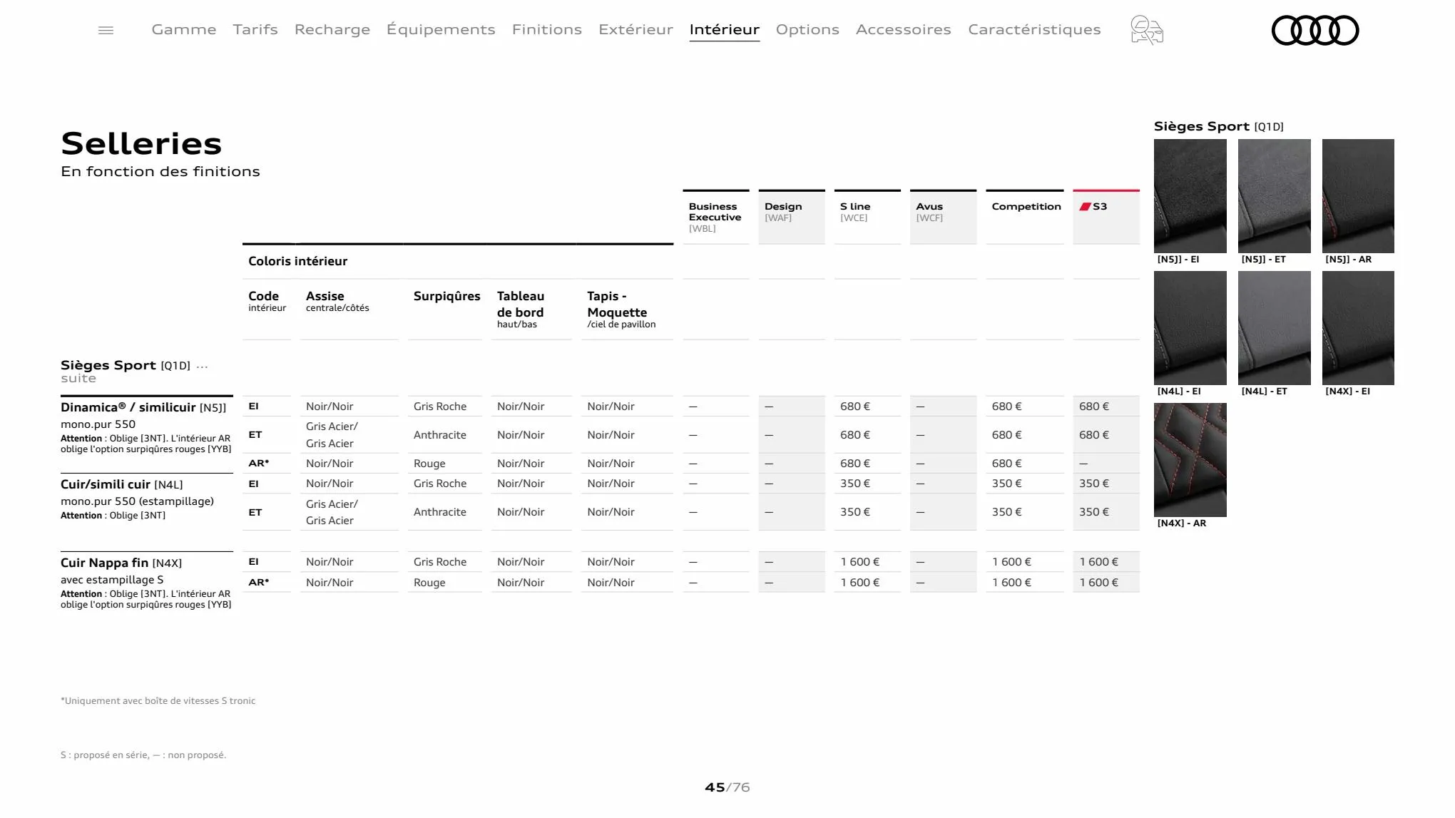 Catalogue A3 Sportback, page 00045