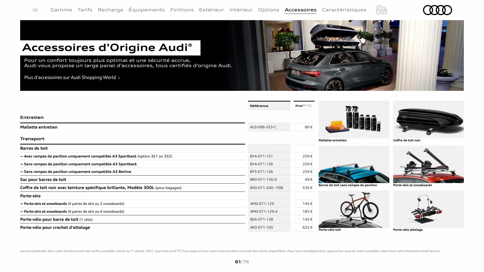 Catalogue A3 Sportback, page 00061