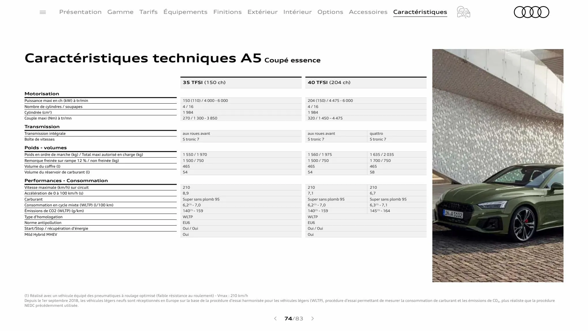 Catalogue A5 Coupé, page 00074