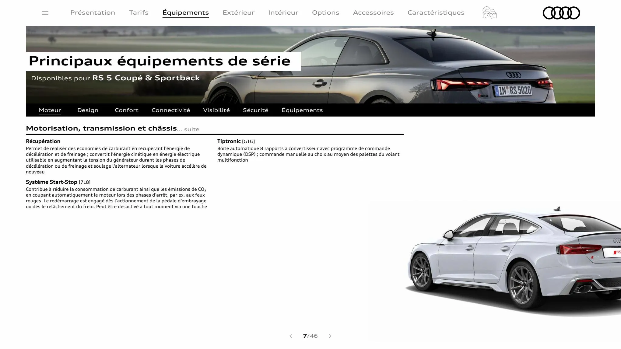 Catalogue RS 5 Coupé, page 00007