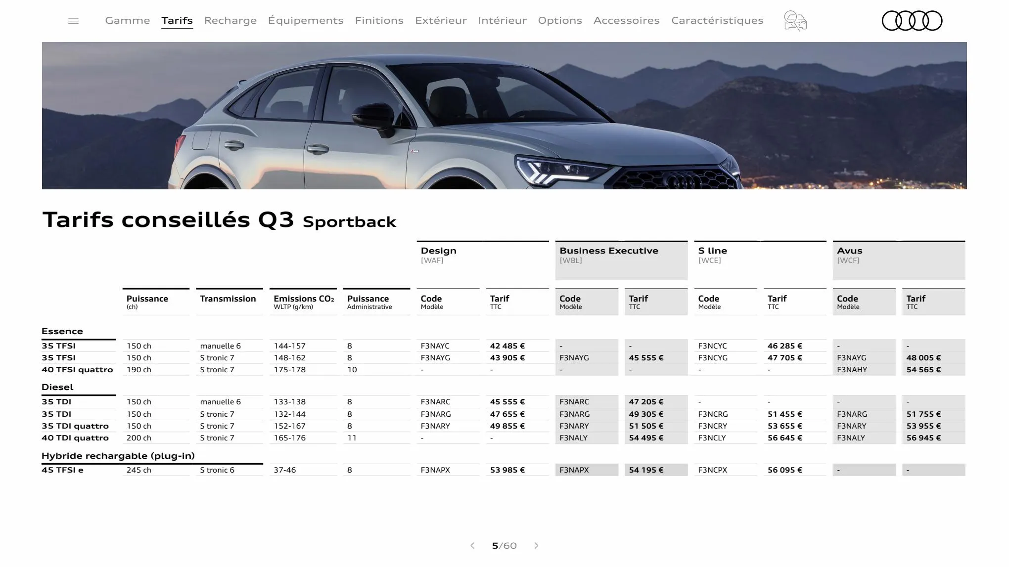 Catalogue Q3 Sportback, page 00005