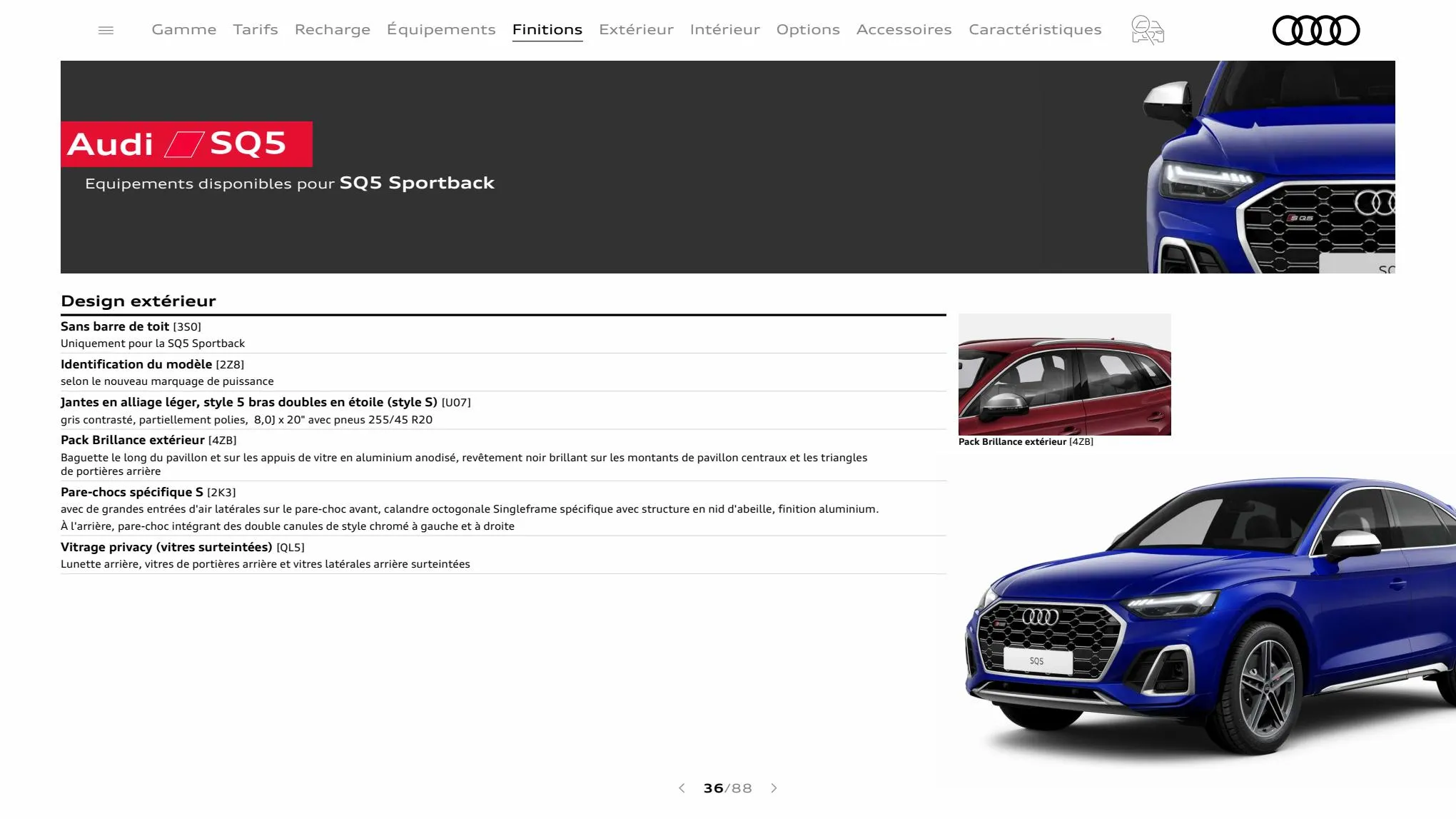 Catalogue Q5 Sportback, page 00036