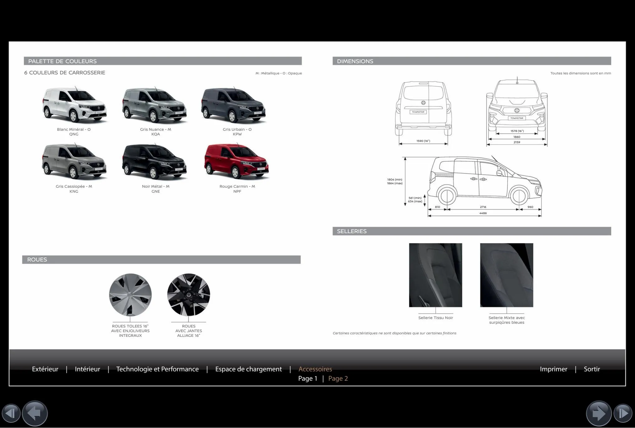 Catalogue Nouveau Nissan Townstar Fourgon, page 00013