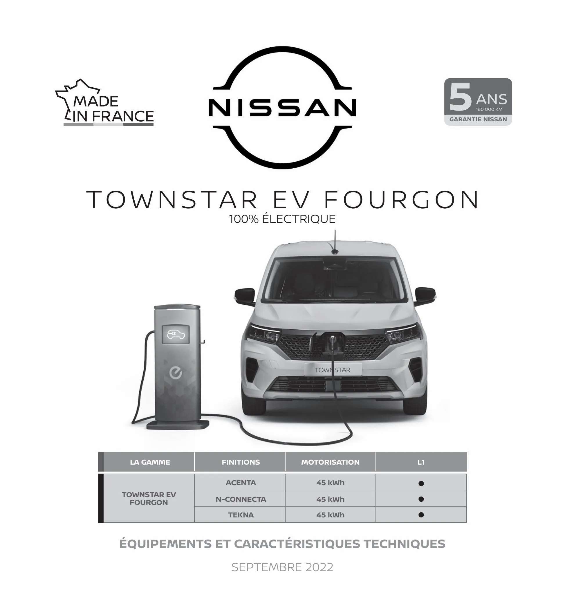 Catalogue Nouveau Nissan Townstar Fourgon, page 00016