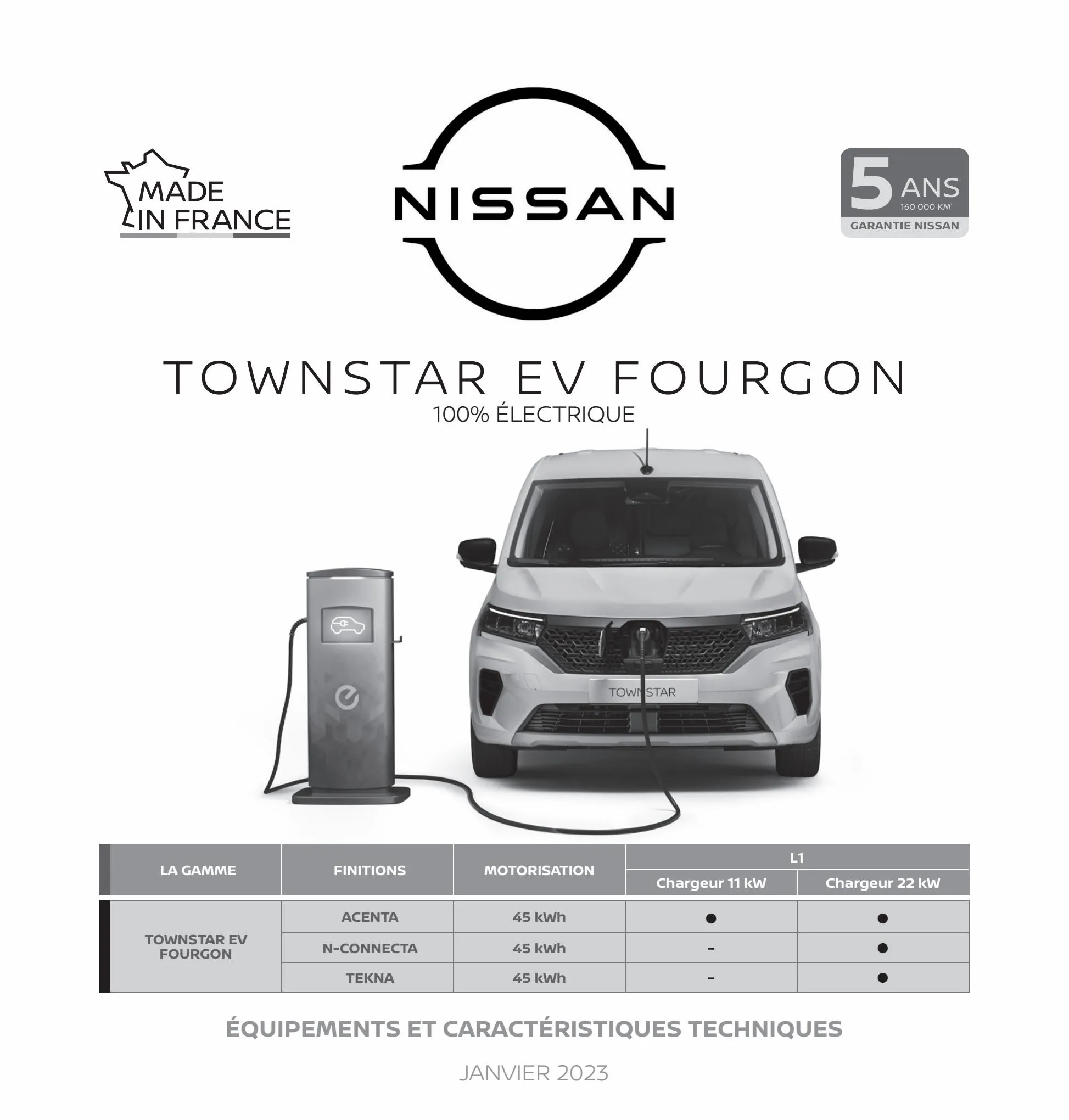 Catalogue Nouveau Nissan Townstar Fourgon, page 00022