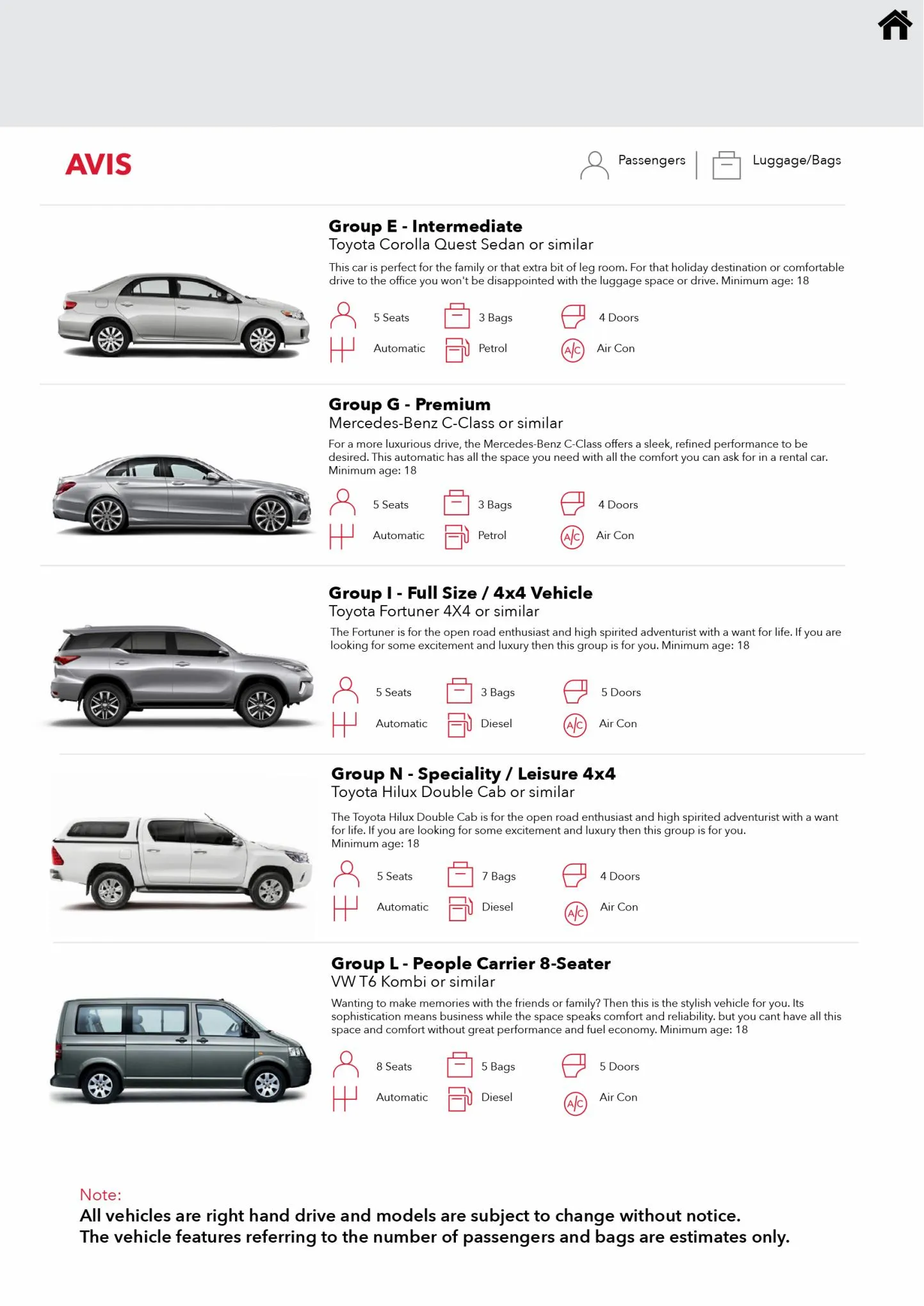 Catalogue AVIS BUDGET BROCHURE, page 00009