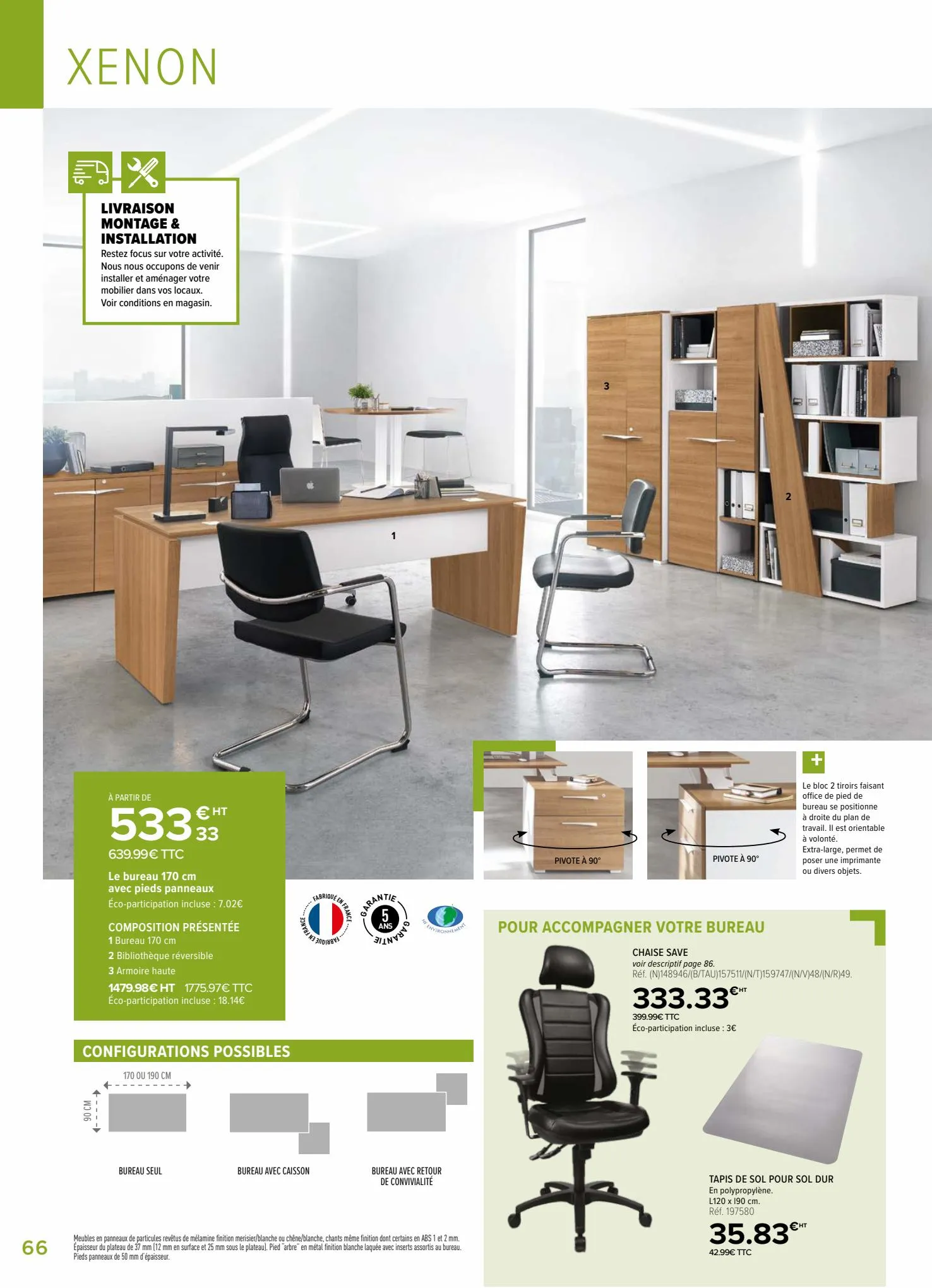 Catalogue Mobilier & Espaces De Travail 2022, page 00066