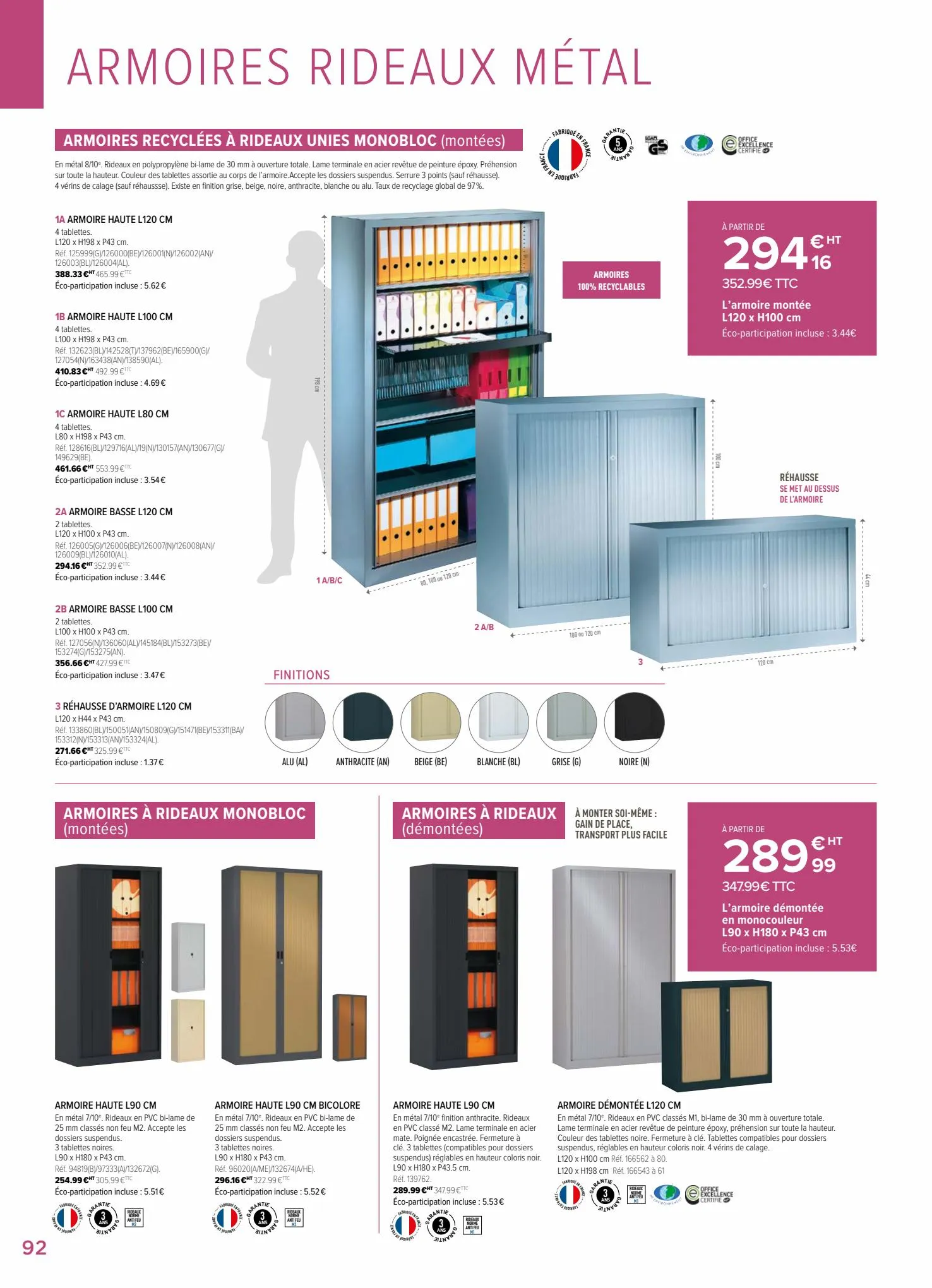 Catalogue Mobilier & Espaces De Travail 2022, page 00092