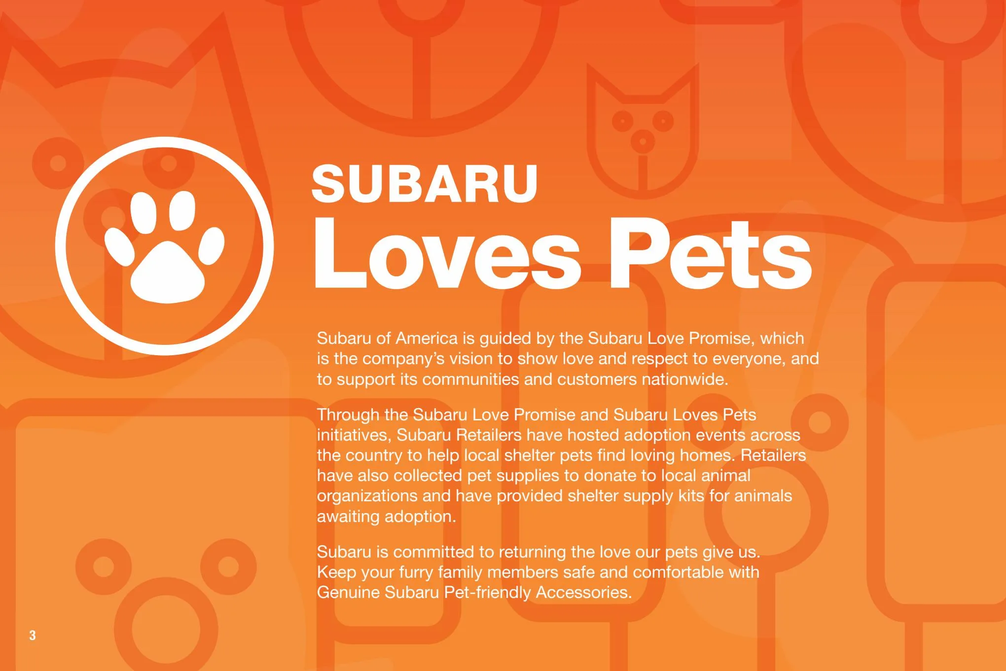 Catalogue Subaru Pet Friendly Accessories 2022, page 00002