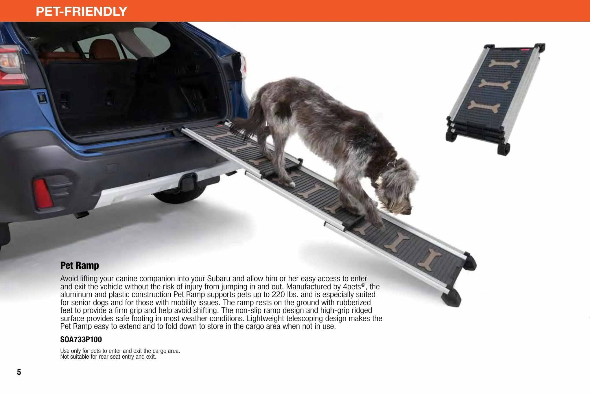 Catalogue Subaru Pet Friendly Accessories 2022, page 00004