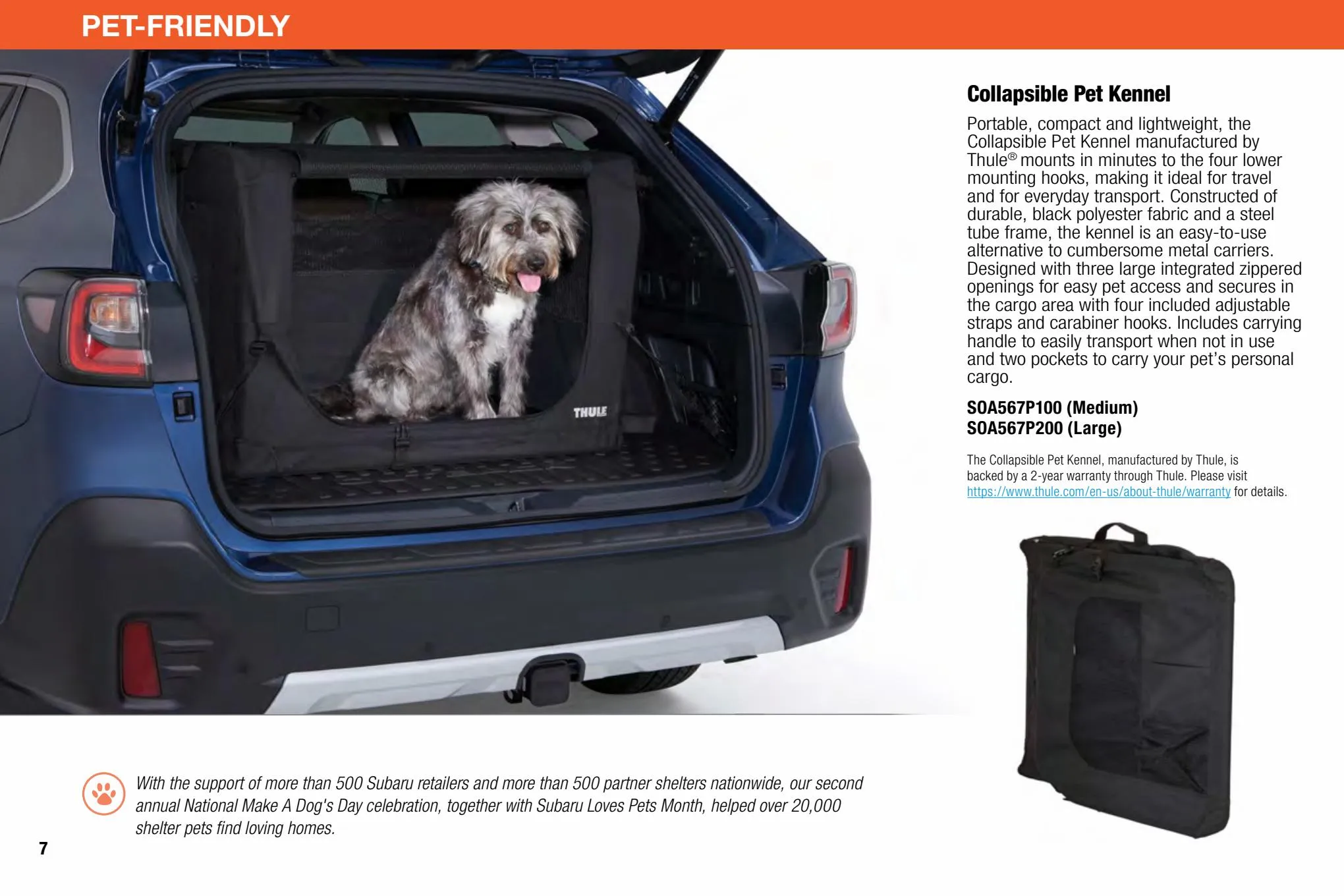 Catalogue Subaru Pet Friendly Accessories 2022, page 00006