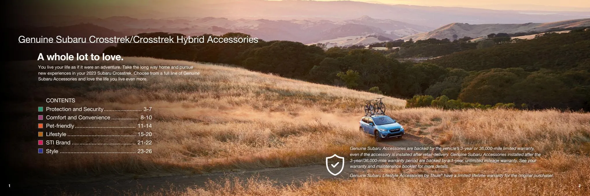 Catalogue Crosstrek Hybrid Accessories 2023, page 00002