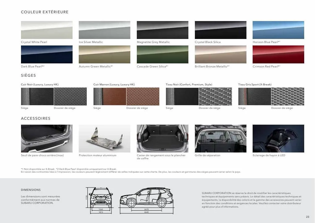 Catalogue Subaru Forester, page 00023