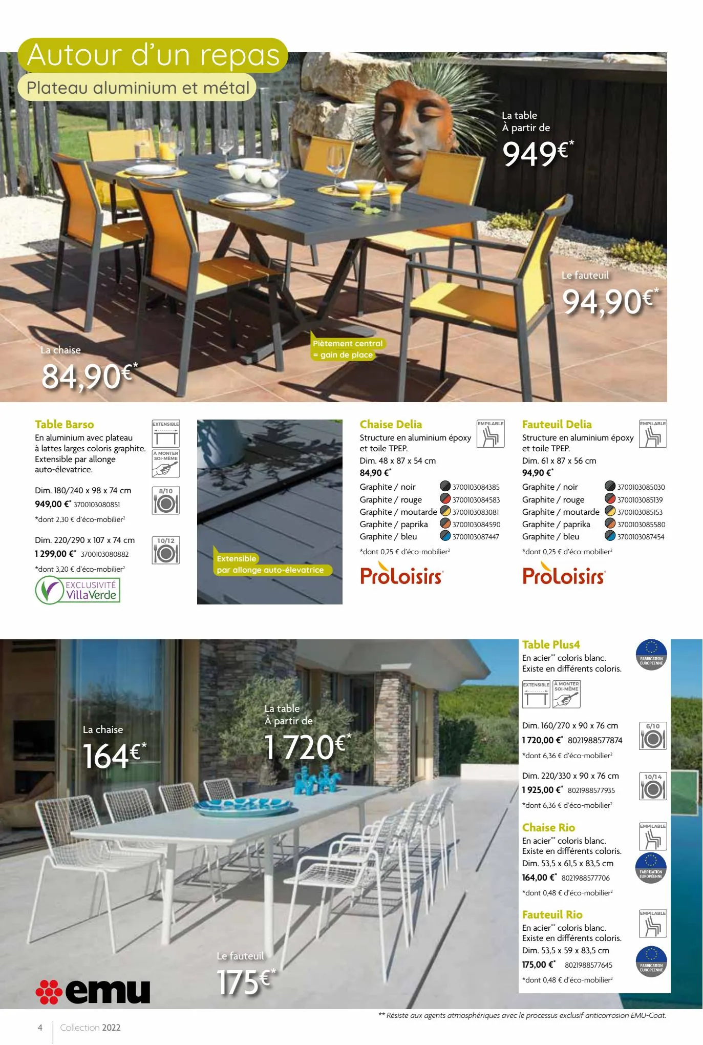 Catalogue Catalogue Mobilier de Jardin VillaVerde 2022, page 00004