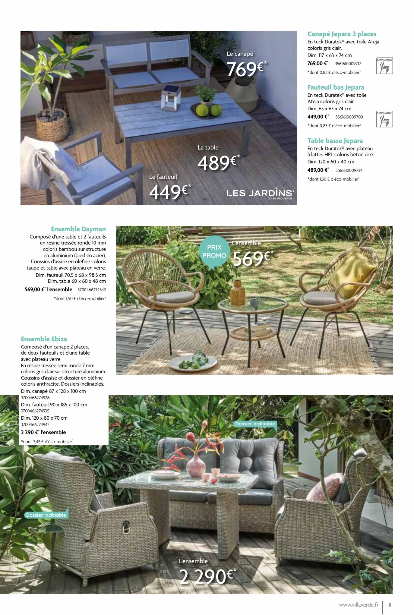 Catalogue Catalogue Mobilier de Jardin VillaVerde 2022, page 00011