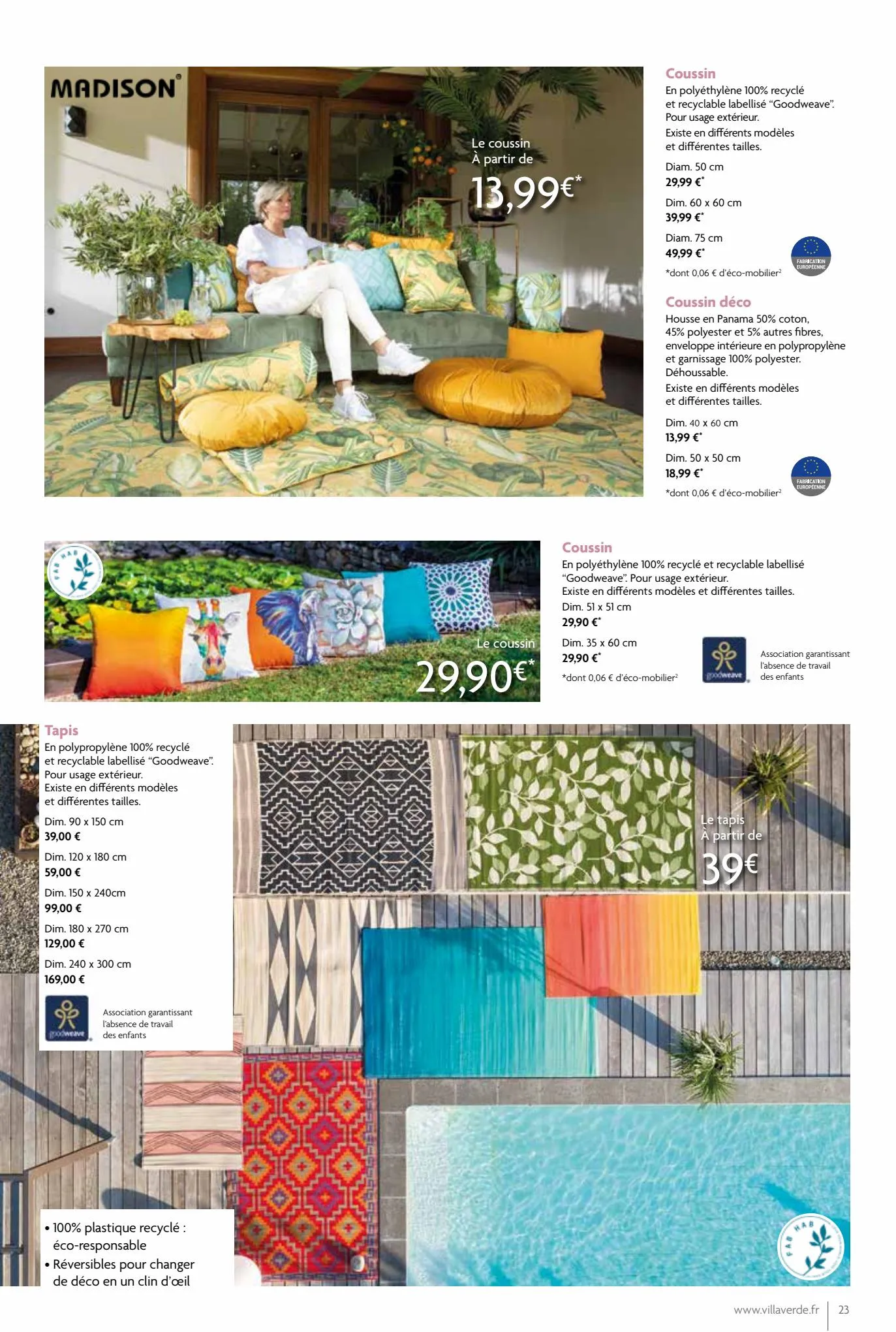 Catalogue Catalogue Mobilier de Jardin VillaVerde 2022, page 00023