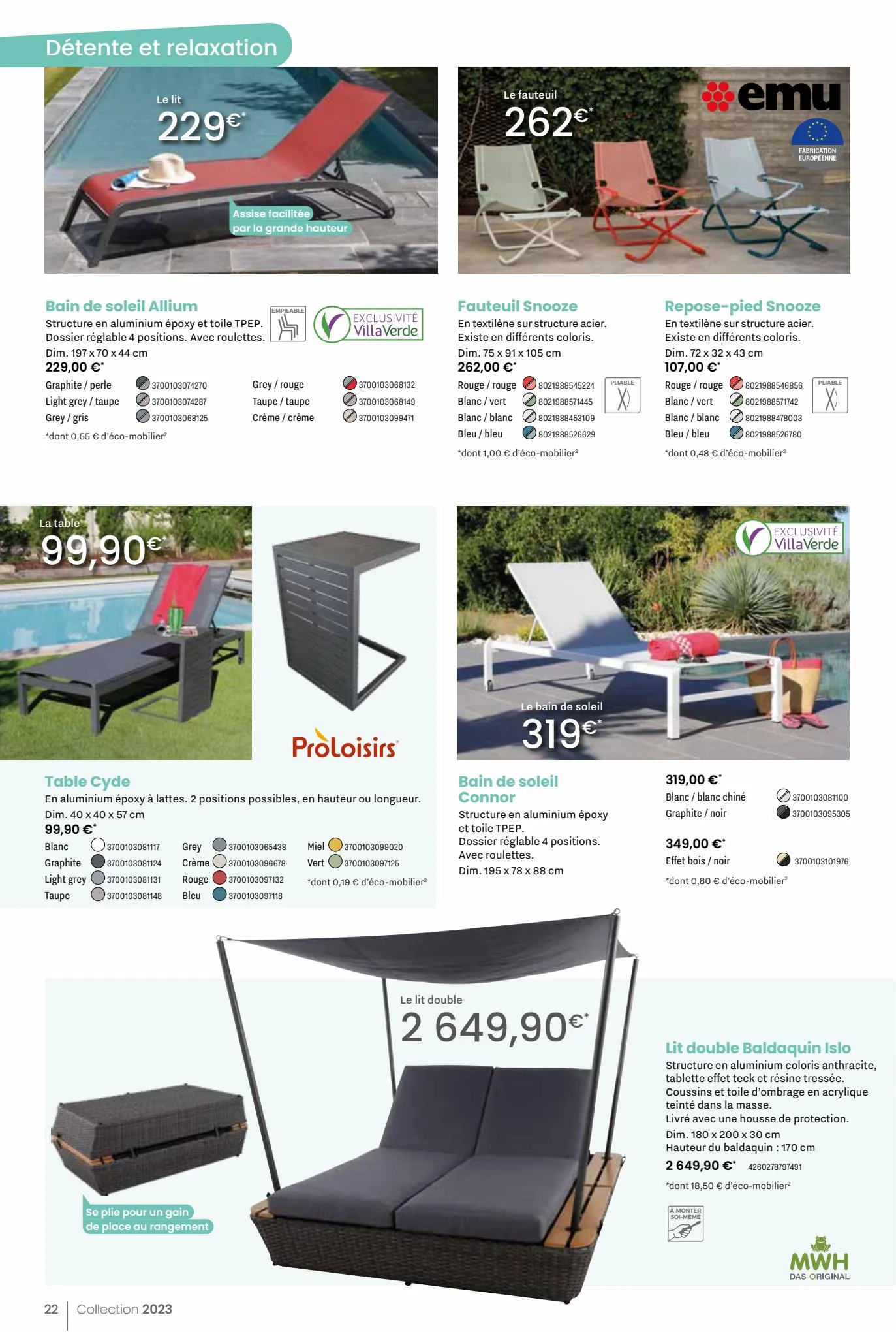 Catalogue Catalogue Mobilier Jardin 2023, page 00022