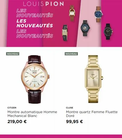 Nouveautés Montres & Bijoux