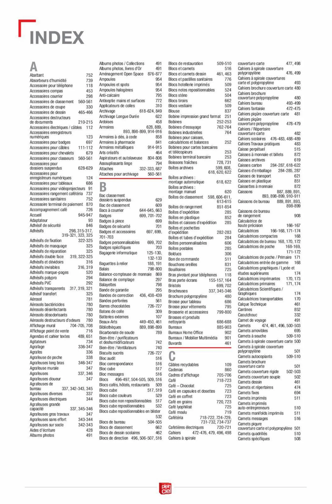Catalogue Catalogue de bureau Plein Ciel 2022, page 00014