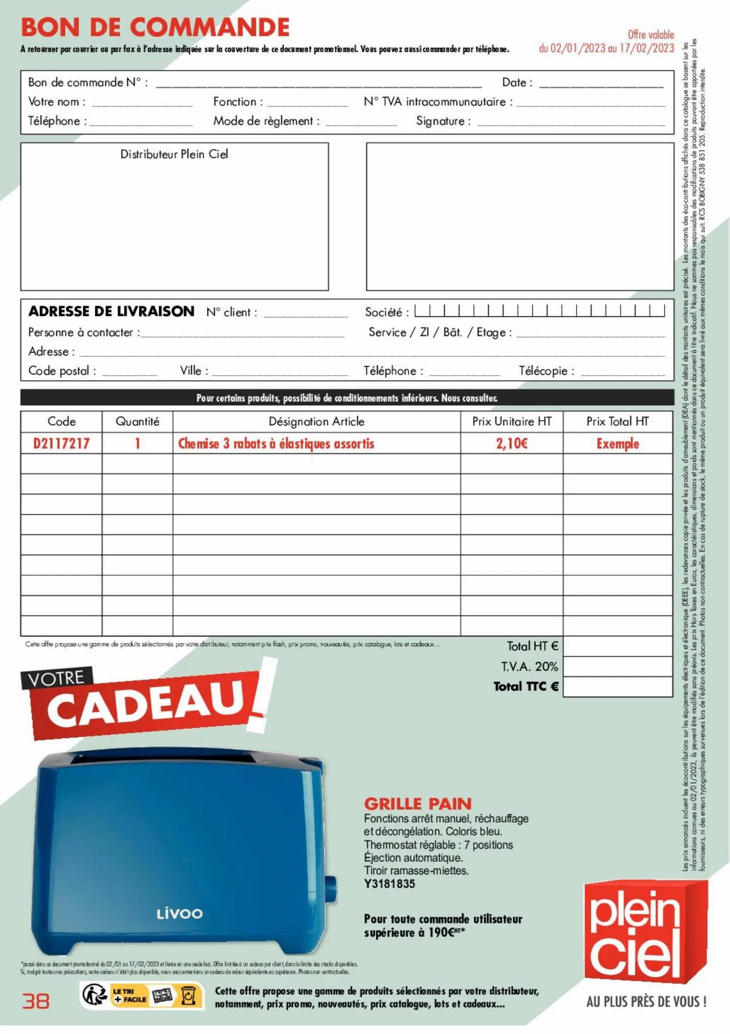 Catalogue Catalogue de bureau Plein Ciel, page 00038
