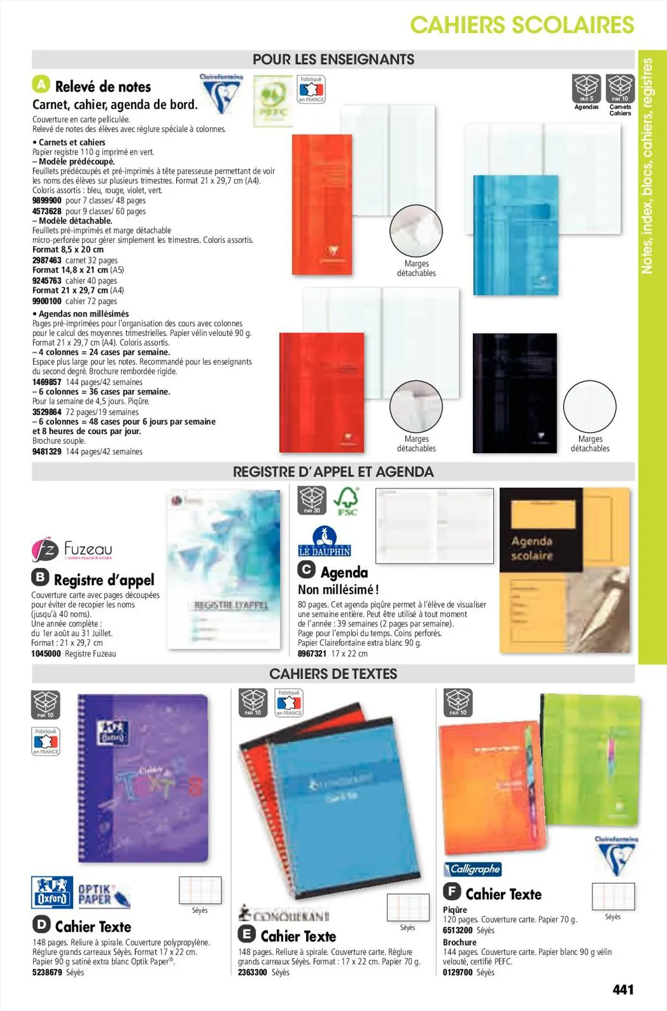 Catalogue Catalogue de bureau Plein Ciel, page 00441