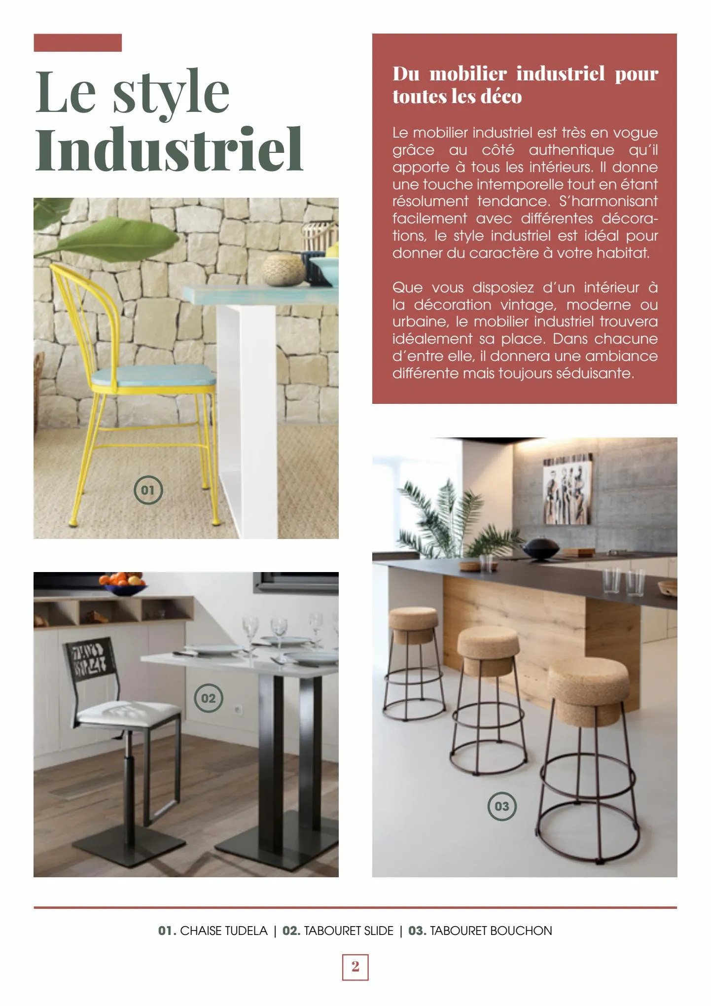 Catalogue Donnez du caractère à votre habitat avec du mobilier industriel au style unique, page 00002