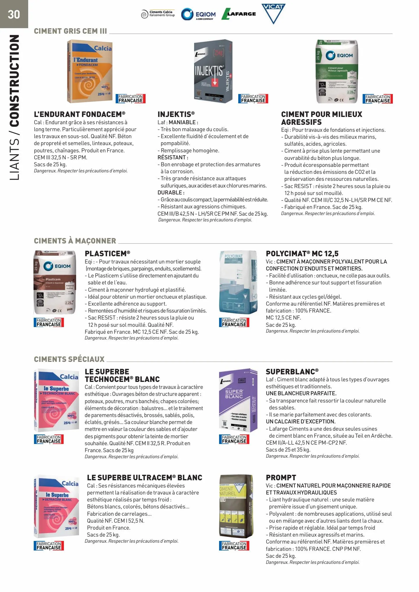 Catalogue Catalogue Matériaux, page 00030