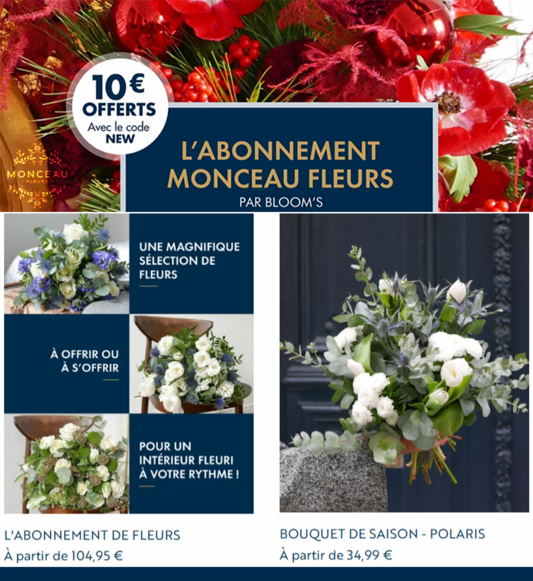 Consultez les catalogues Monceau Fleurs ⭐ en ligne ⭐ Soyez avertis des  prochaines promos et prospectus Monceau Fleurs avec Mes Bons Plans !