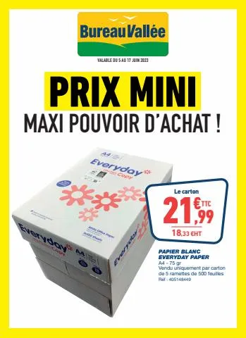 PRIX MINI MAXI POUVOIR D'ACHAT !