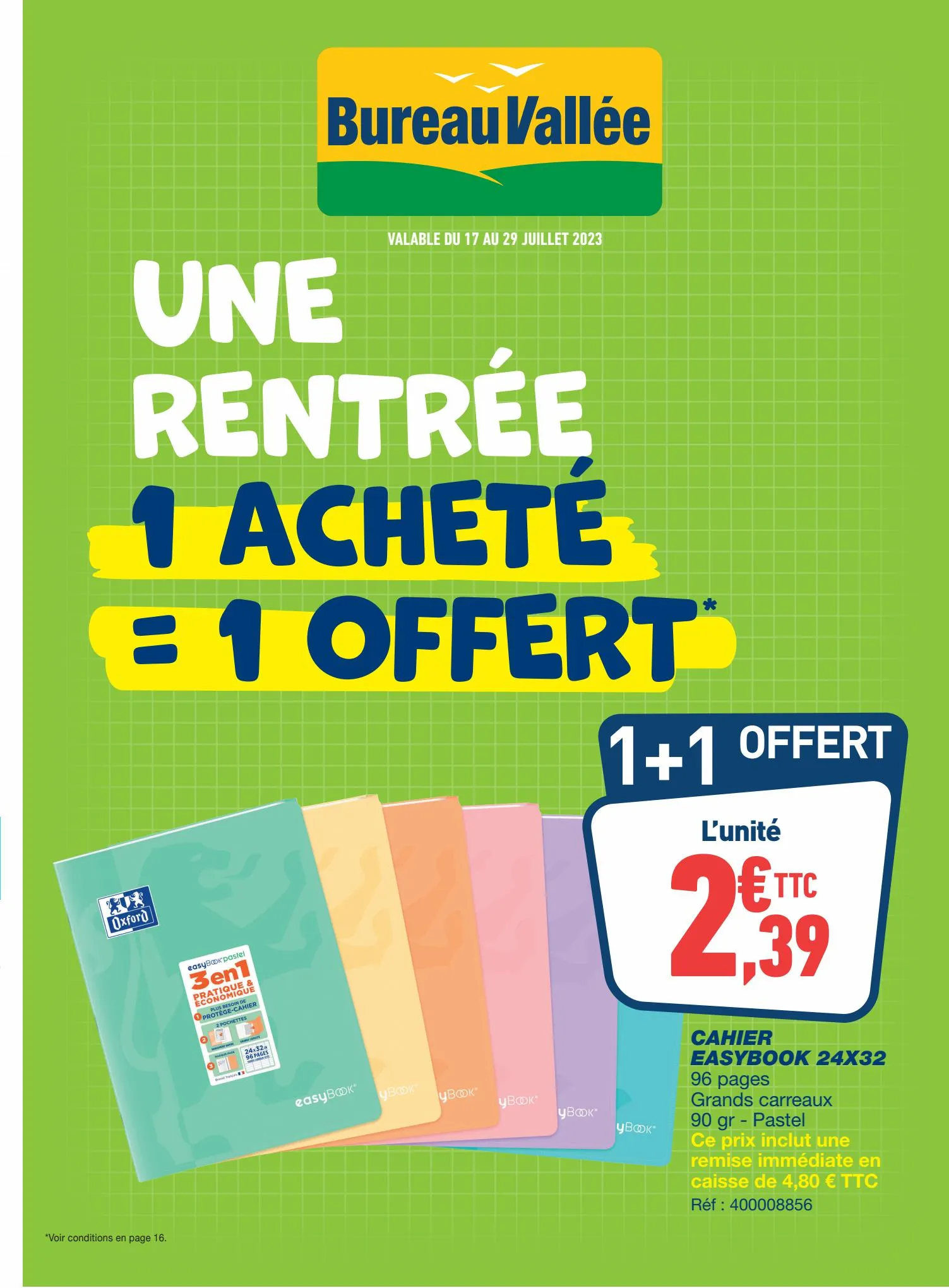 Catalogue UNE RENTRÉE : 1 ACHETÉ = 1 OFFERT, page 00001