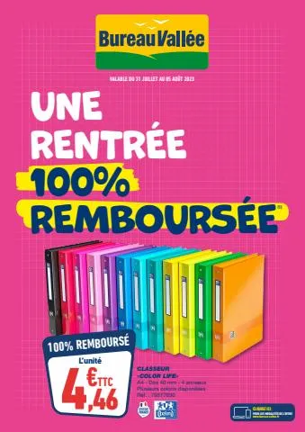 UNE RENTRÉE 100% REMBOURSÉE