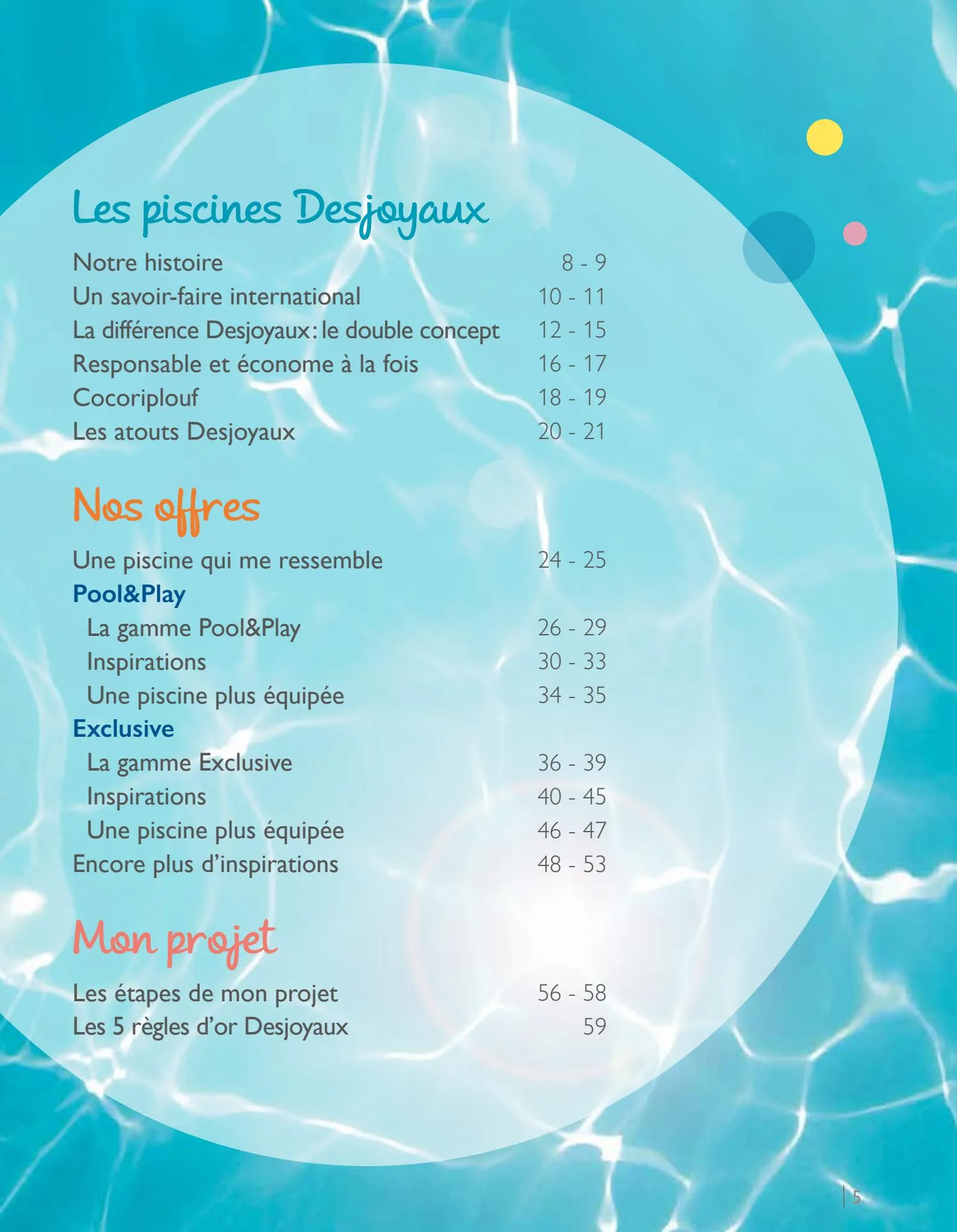 Catalogue Catalogue Piscine Desjoyaux, page 00005