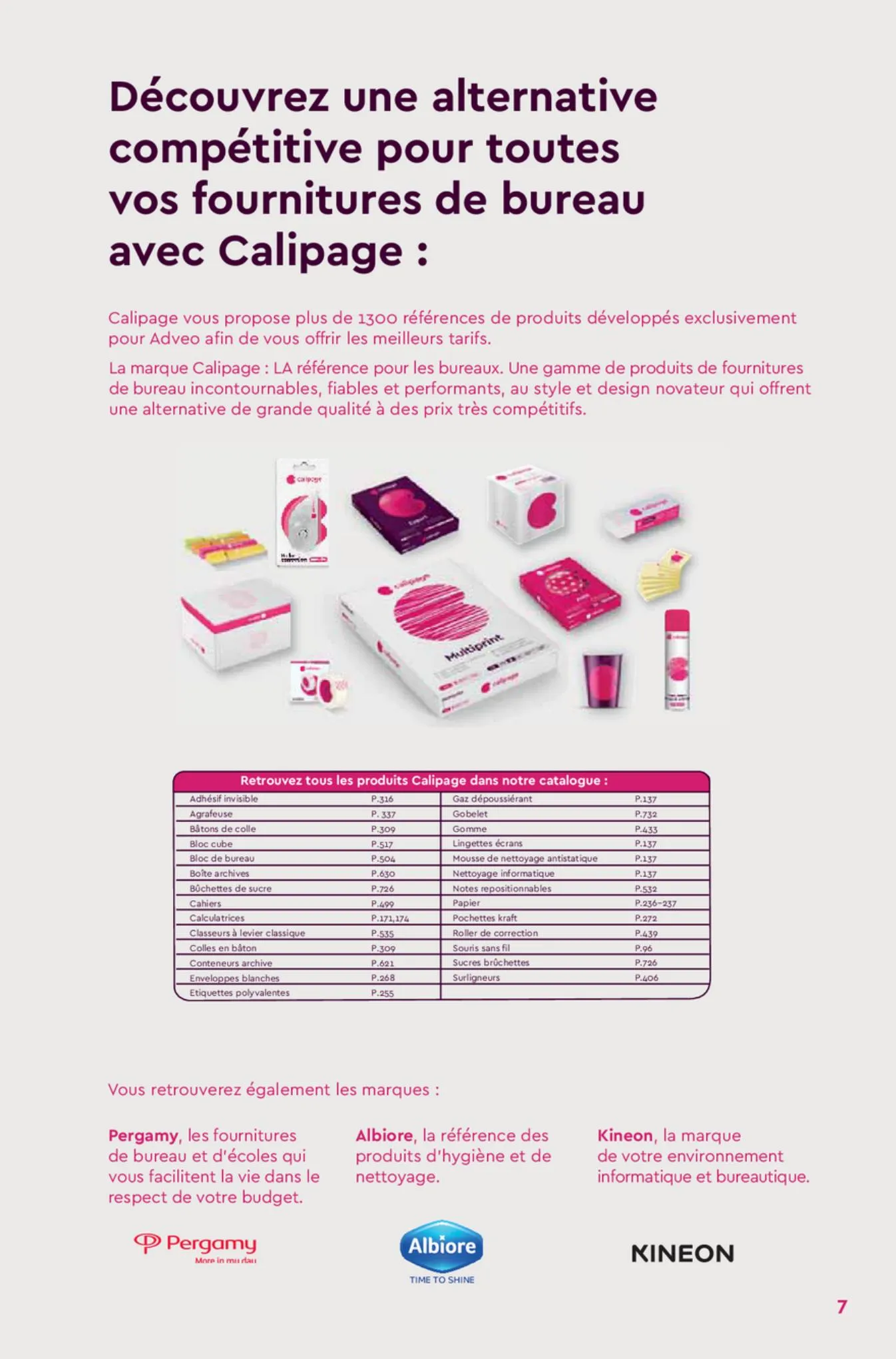 Catalogue Catalogue général Calipage 2022, page 00007