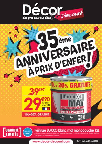 Promos de Meubles et Décoration à Lyon | 35 ème anniversaire à prix d'enfer ! sur Décor Discount | 11/04/2022 - 21/05/2022