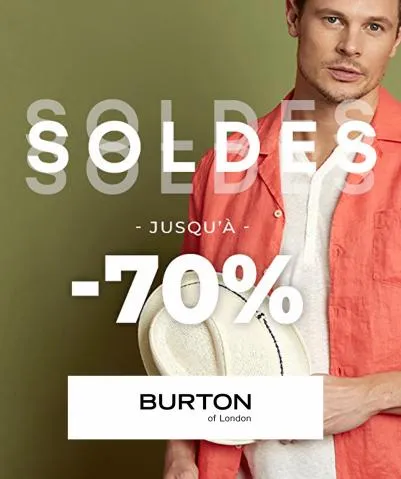 Soldes! Jusqu’à -70% Burton of London!