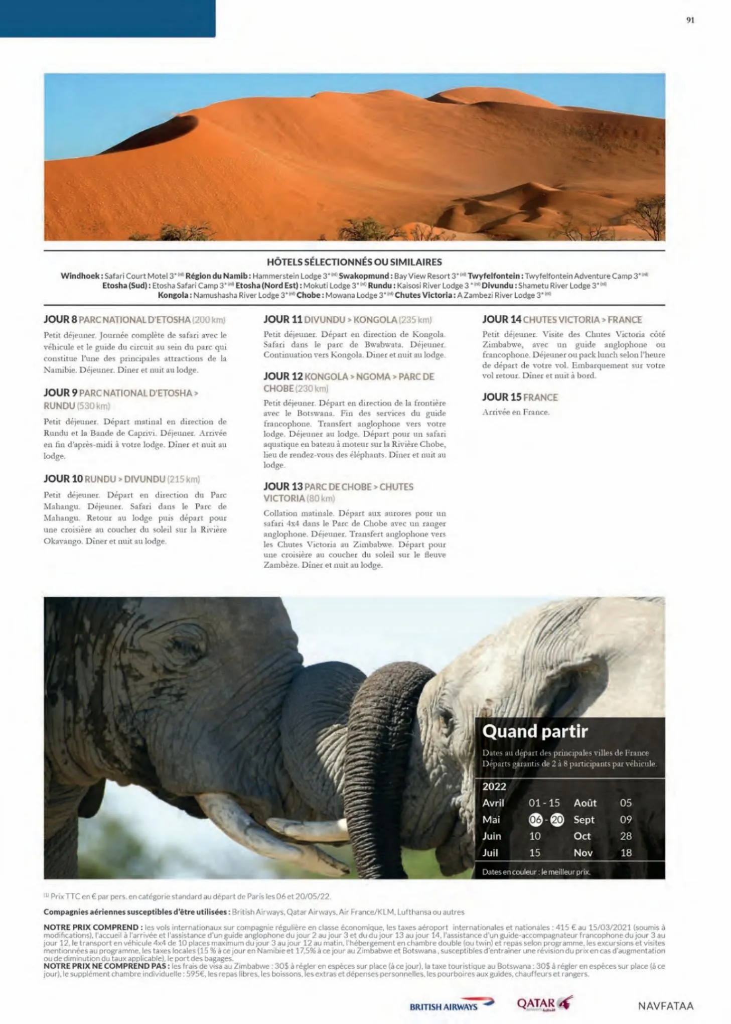 Catalogue Havas VoyagesAfrique 2022, page 00091