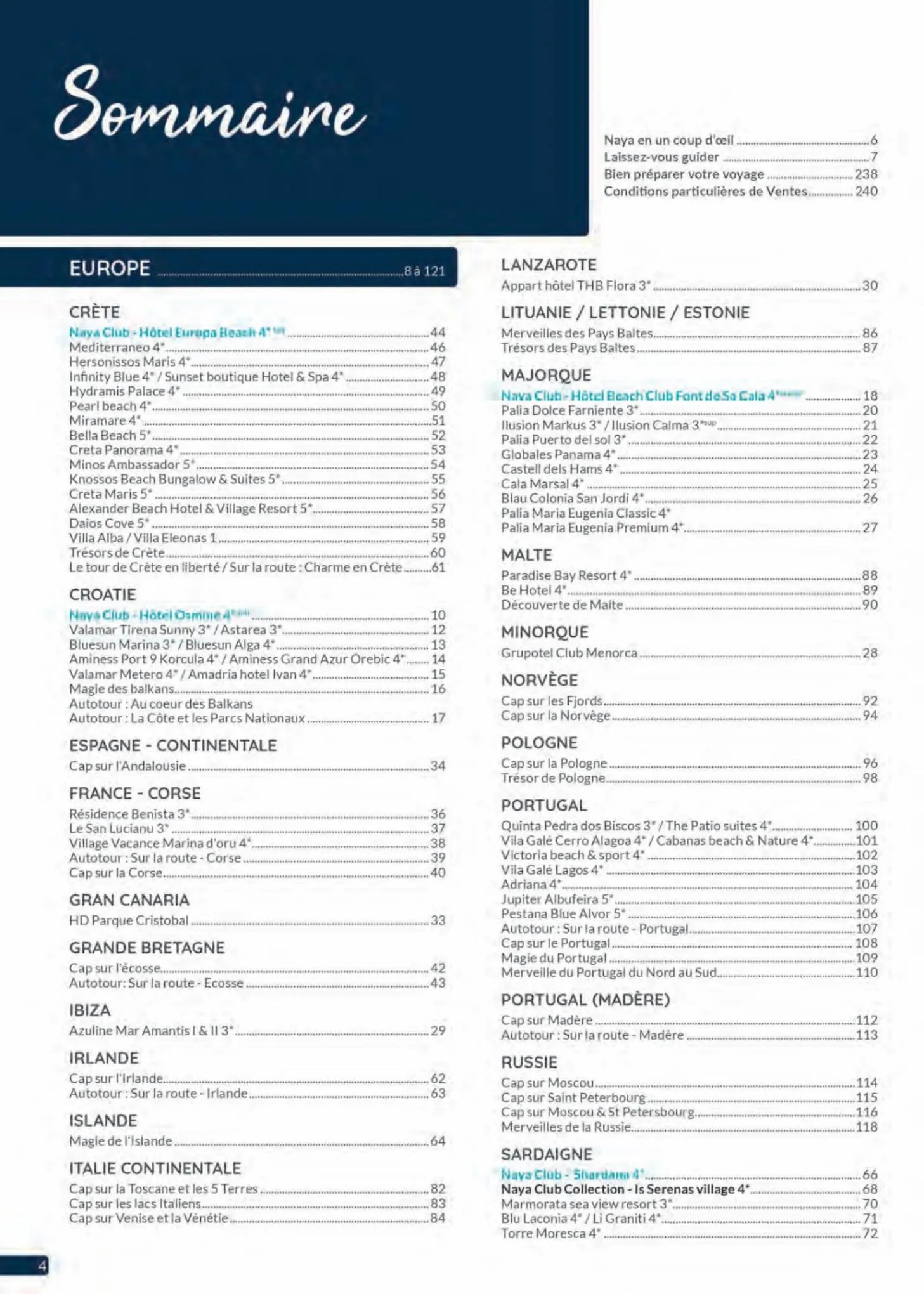 Catalogue Havas Voyages Generale 2022, page 00004