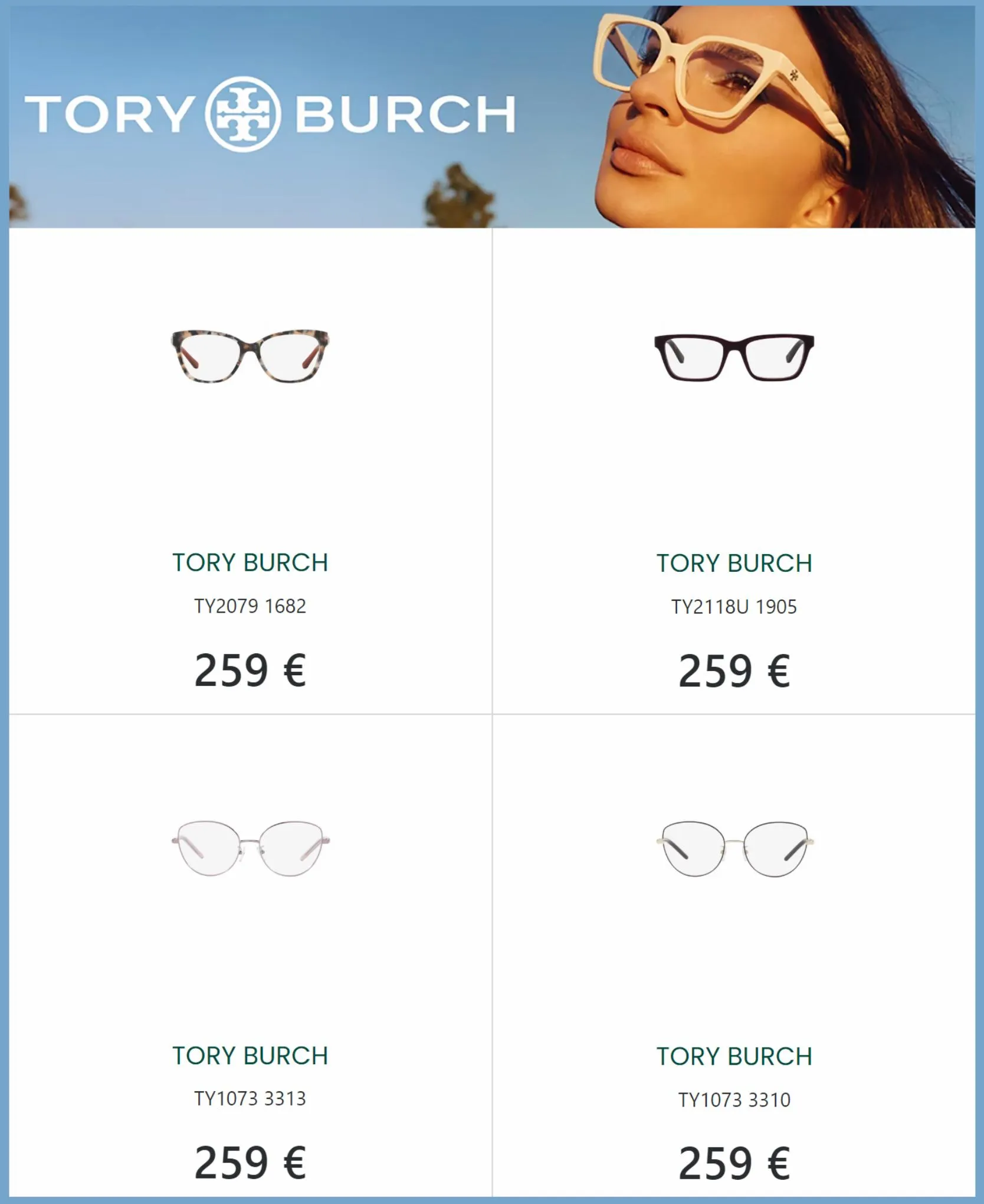 Catalogue Lunettes de vue Tory Burch!, page 00002