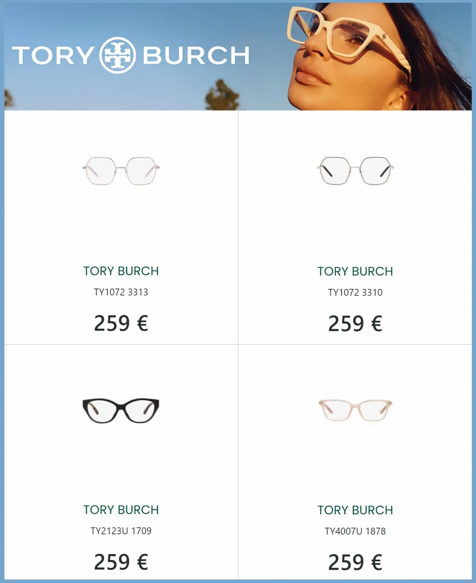 Catalogue Lunettes de vue Tory Burch!, page 00005