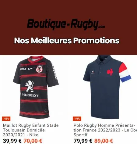 Promotions Boutique Rugby   