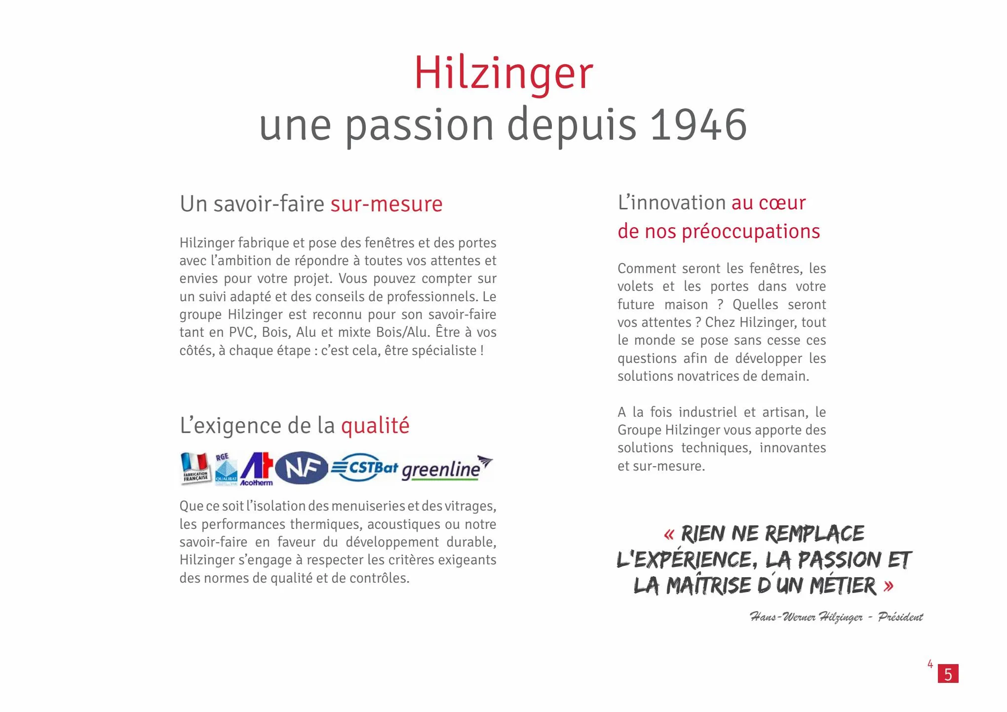 Catalogue Fenetre PVZ Hilzinger, page 00005