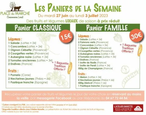 Les Paniers de la Semaine!