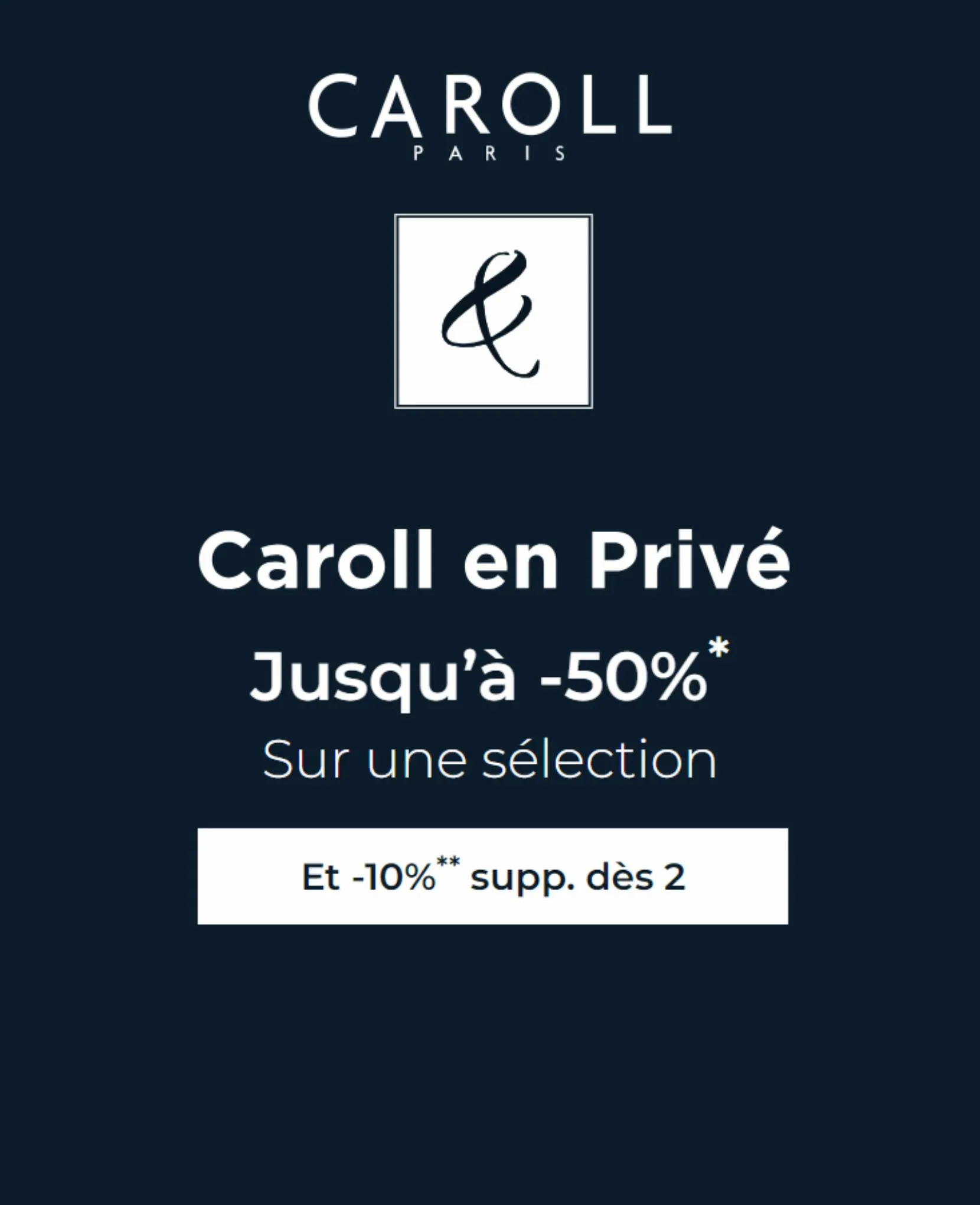 Catalogue Caroll en Privé Jusqu'à -50%*!, page 00001