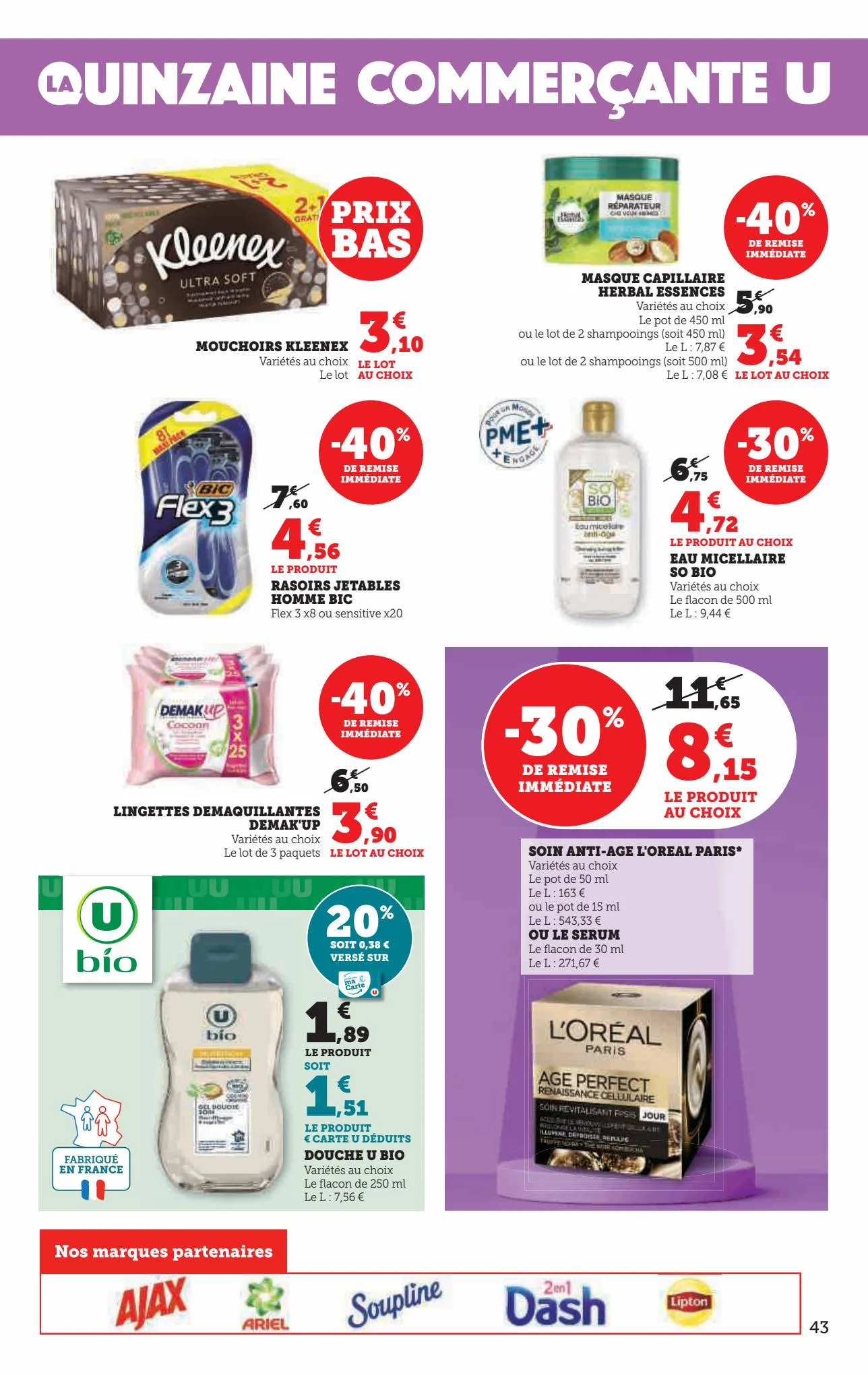 Catalogue 60% de remise immédiate sur le 2ème produit identique, page 00043