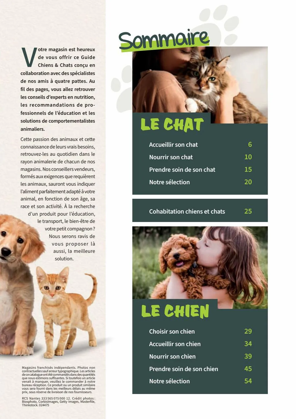 Catalogue Point Vert Guide Chiens et Chats, page 00003