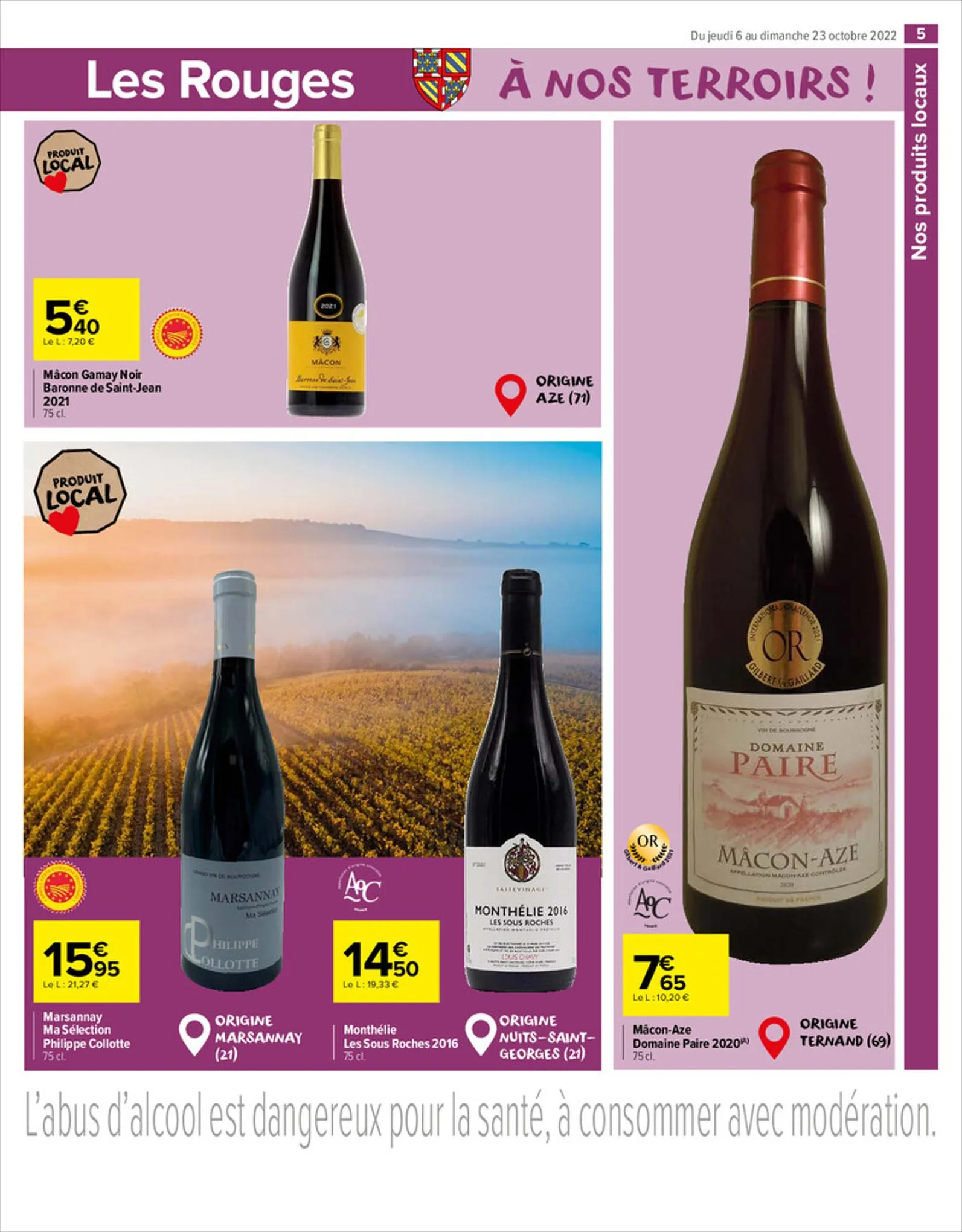 Catalogue À Nos Terroirs! Bourgogne, page 00005
