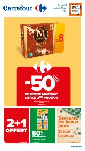 -50% de remise immédiate sur le 2ème produit